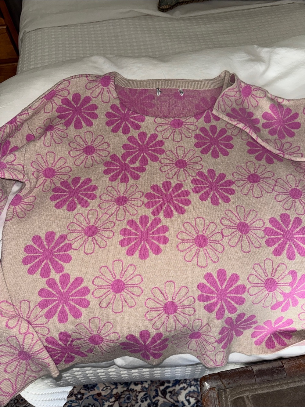 Rachel Zoe boho floral hippie sweater worn once